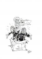 LES POMPIERS : Illustration originale les POMPIERS  par STEDO